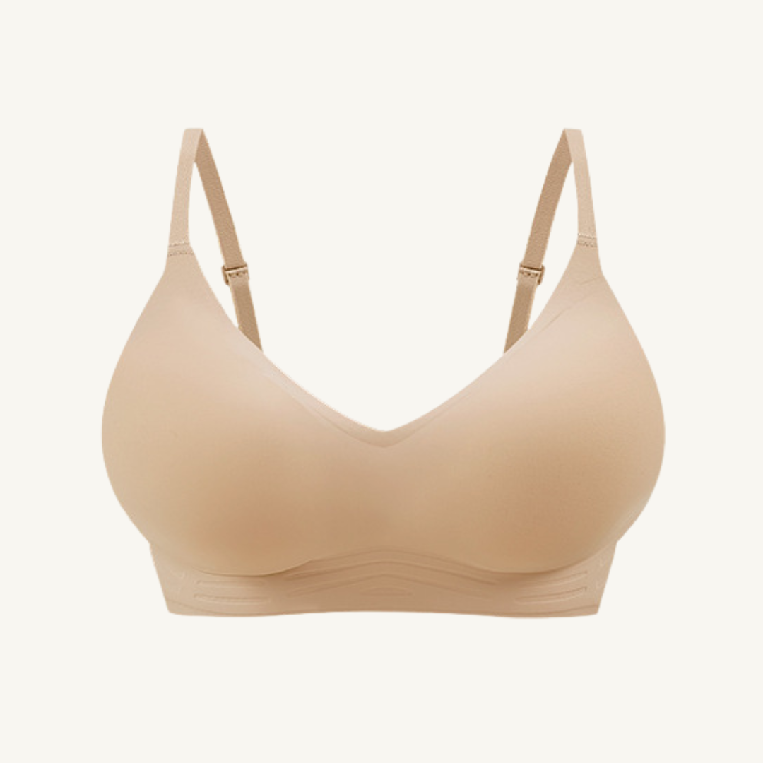 BAREly there - Peachy Pushup Bra Seamless Bra Wireless Push Up Bra Volumn Back Hook