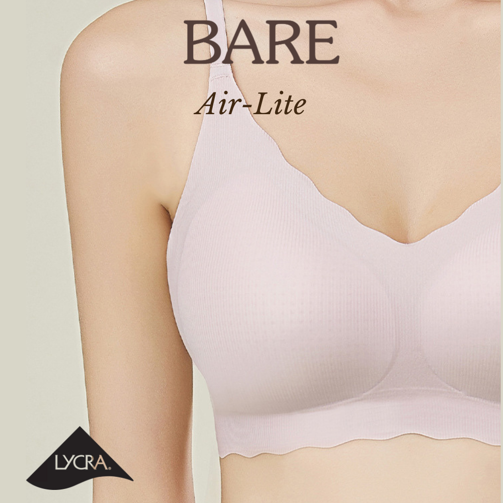 BAREly there - Air-Lite Bra Wireless Seamless Bra LYCRA® fiber Back Hook Cooling bra