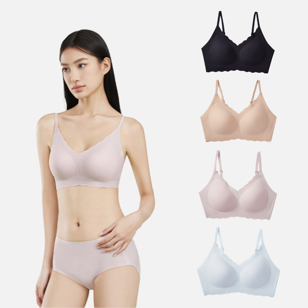 BAREly there - Air-Lite Bra Wireless Seamless Bra LYCRA® fiber Back Hook Cooling bra